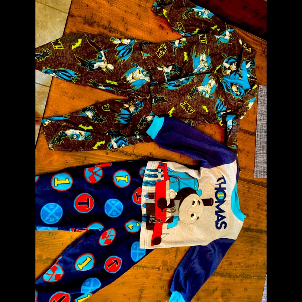 Batman and Thomas the Train pj set